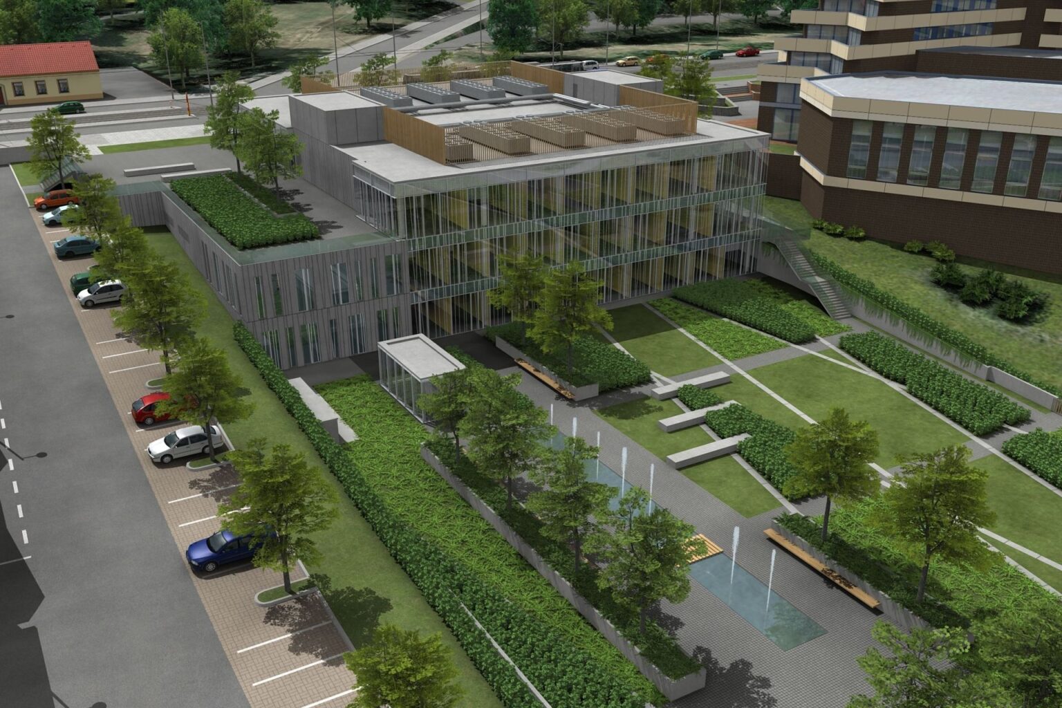 Multifunkční operační středisko Malovanka: vizualizace exteriéru