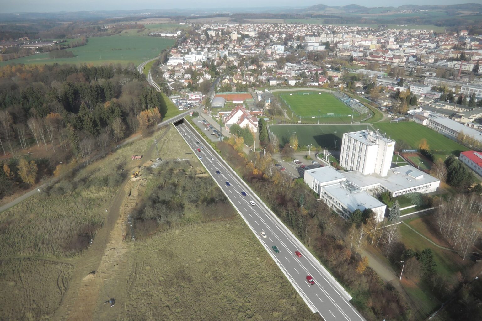 Silnice I/3: Červené Vršky - U Topolu