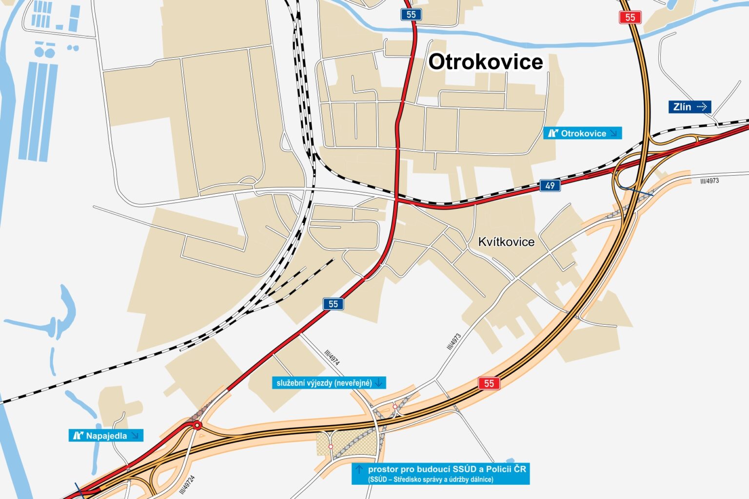 D55 Otrokovice, JV obchvat